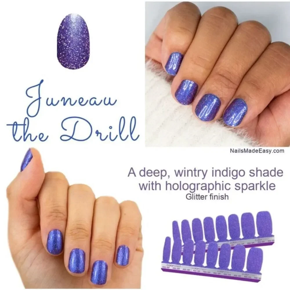 Juneau the Drill Color Street Pink Glitter Press-On Nails